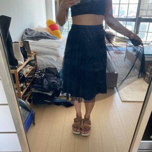 Dark Navy Blue Skirt Ann Taylor